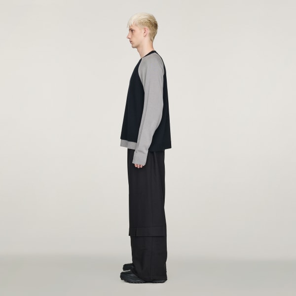 adidas Y-3 Logo Knit Crew - Black | Free Shipping with