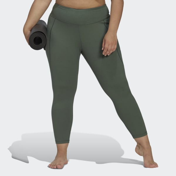 vert Legging 7/8 adidas Yoga Studio (Grandes tailles)