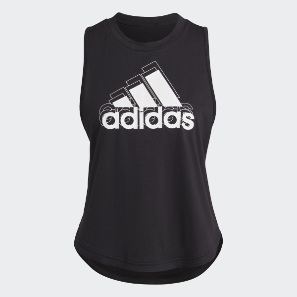 Negro Playera sin Mangas Made for Training Logo Estampada AEROREADY Espalda Deportiva MMX08