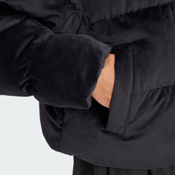Black velvet adidas jacket outlet