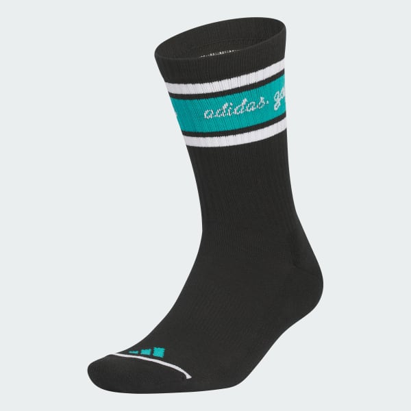 Hitam Kaus Kaki Crew Grafis