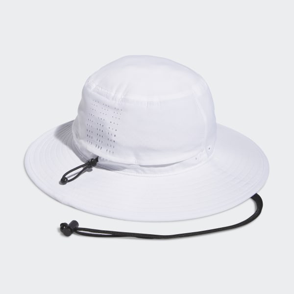 White Crestable Wide-Brim Golf Hat