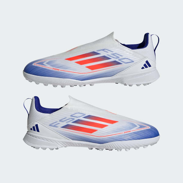 adidas F50 League Laceless Turf Soccer Shoes White Free Shipping with adiClub adidas US