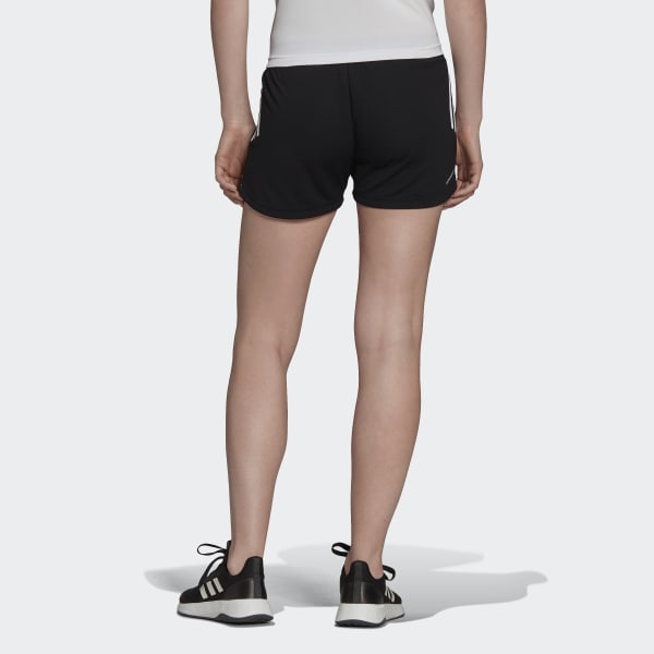 Black Designed to Move Knit 3-Stripes Sport Shorts RD682