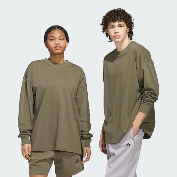 【ADIDAS】Basketball Long Sleeve Tee - Gray / JC7835 adidas Basketball Long Sleeve Tee (Gender Neutral) - Grey