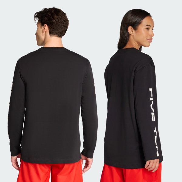 ★adidas★FIVE TEN LOGO LINE LONG SLEEVE TEE ロンT★追跡可 adidas Five Ten Logo Line Longsleeve Tee - Black | Free