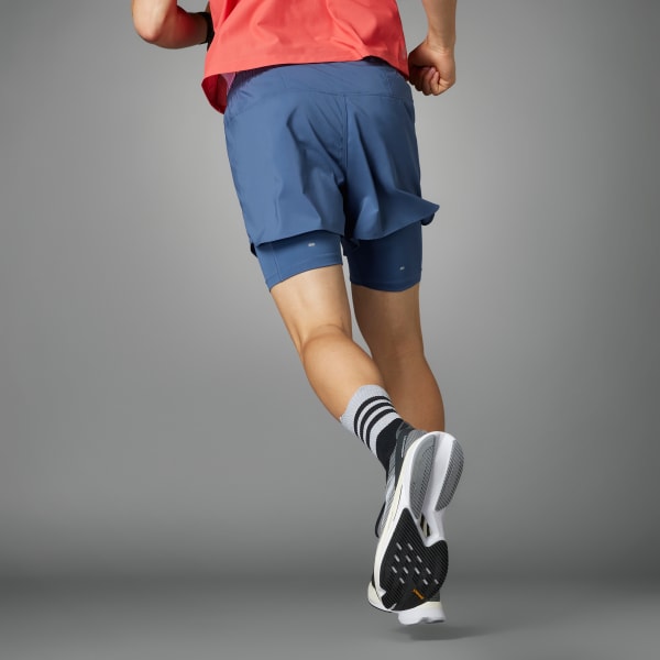 adidas Boston Marathon 2024 Running Short Tights - Blue, Men's Running