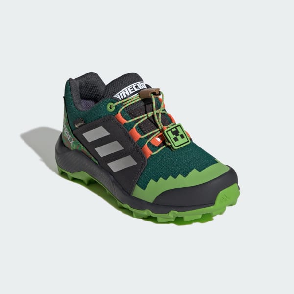 Green Adidas Minecraft Terrex Gore-Tex Hiking Shoes