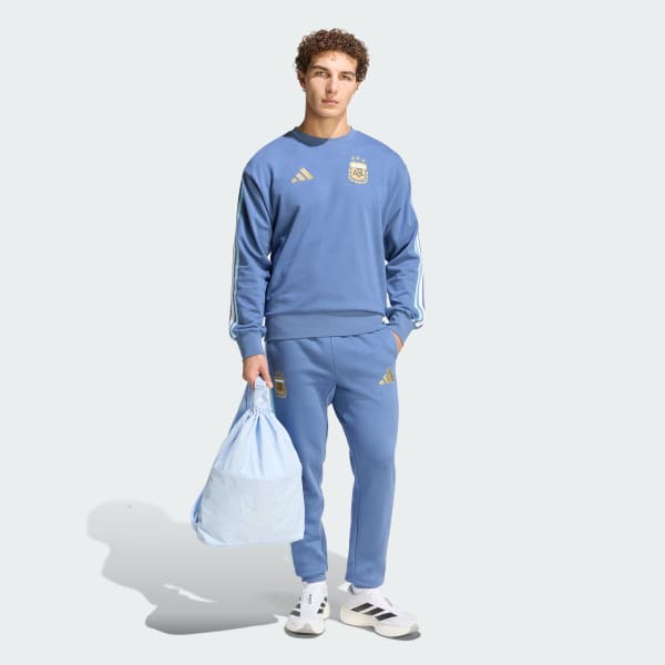 Azul Pantalones de polar con ADN de Argentina