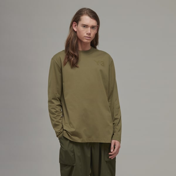 Zielony Y-3 Classic Chest Logo Long-Sleeve Top HBO65