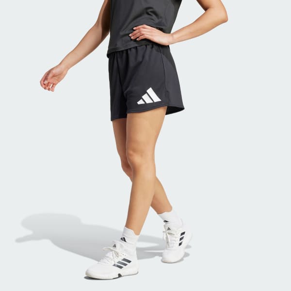 Black Train Essentials Big Logo Shorts