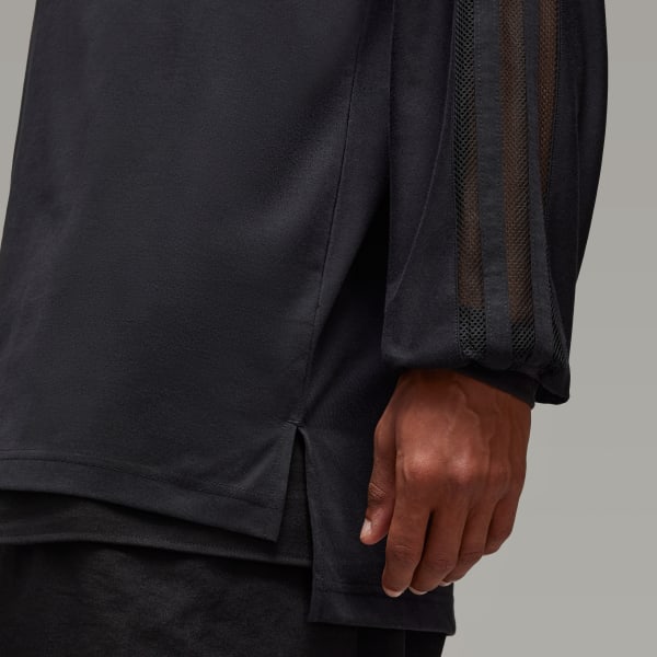 adidas Y-3 Mesh Stripes Long Sleeve Tee - Black | Free adidas Y-3 Mesh Stripes Long Sleeve Tee - Black | Free