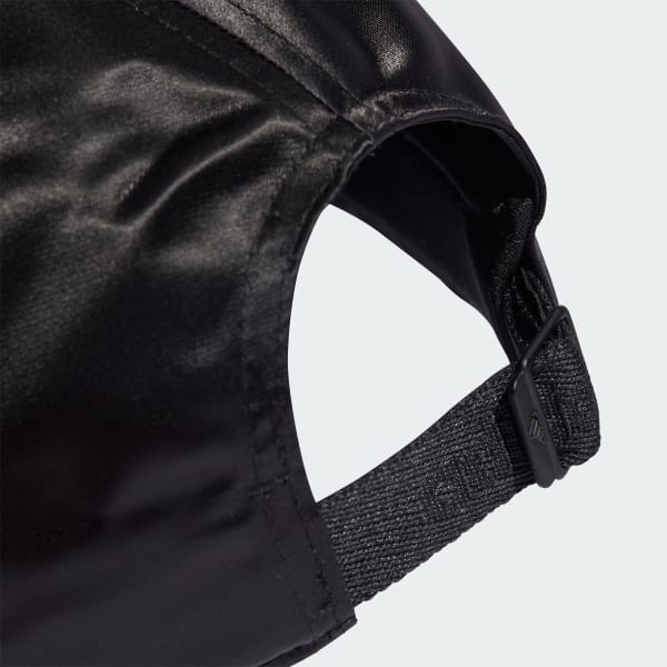 Black Satin Baseball Cap