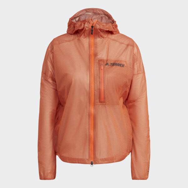 Orange Terrex Agravic 2.5-Layer Rain Jacket