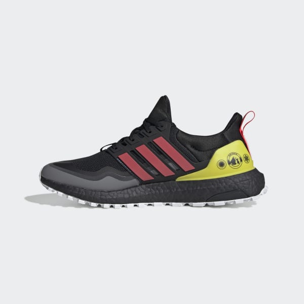 ultra boost black and yellow