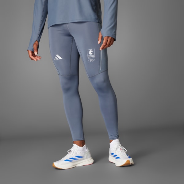 Adidas Boston Marathon 2025 Own The Run Long Tights Grey M Mens Running Pants