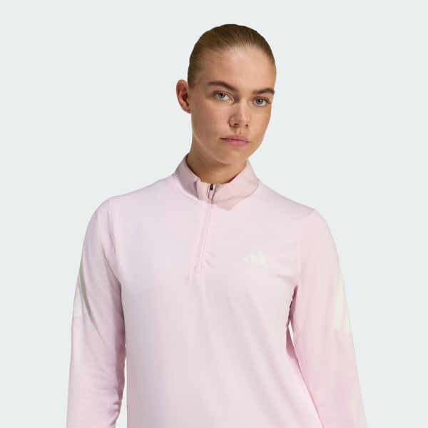 adidas adi365 Iconic Running 1/2 Zip Jumper - Pink | Free Shipping