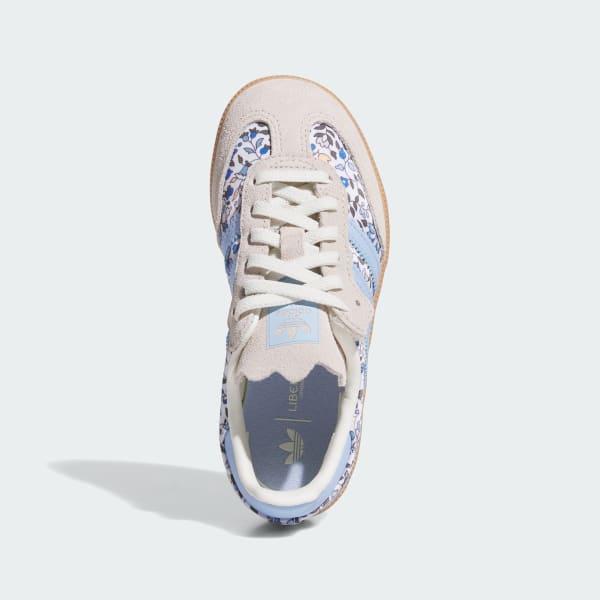 Bleu Chaussure lacets élastiques Samba OG x Liberty London Comfort Closure Enfants