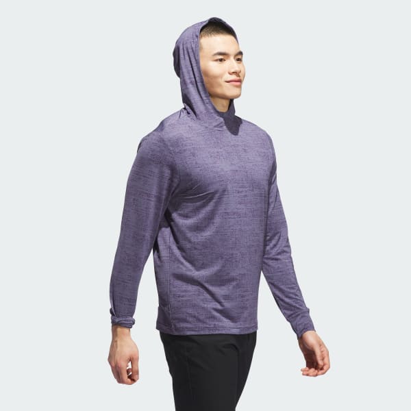 Purple Performance Printed Lightweight Hoodie