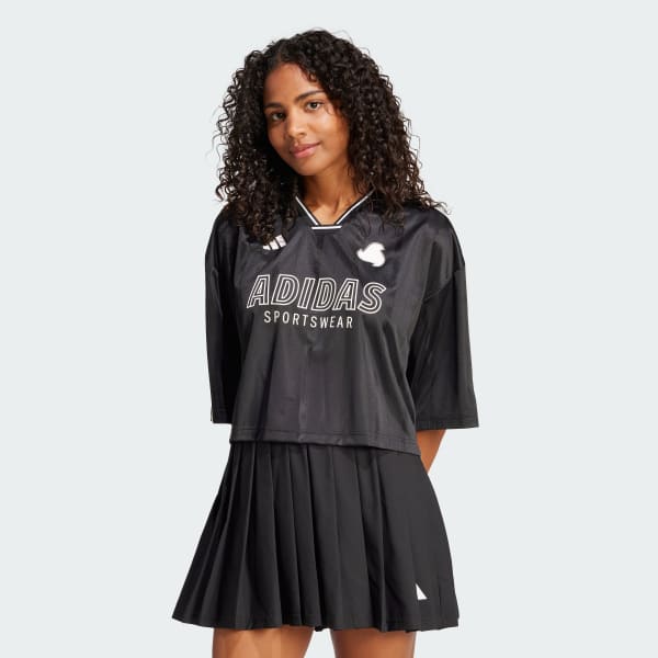 zwart Tiro Cut 3-Stripes Oversized Jersey