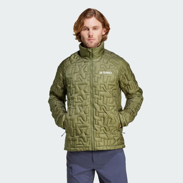 Adidas Men s Terrex Xperior Quilted Jacket Small Olive Strata