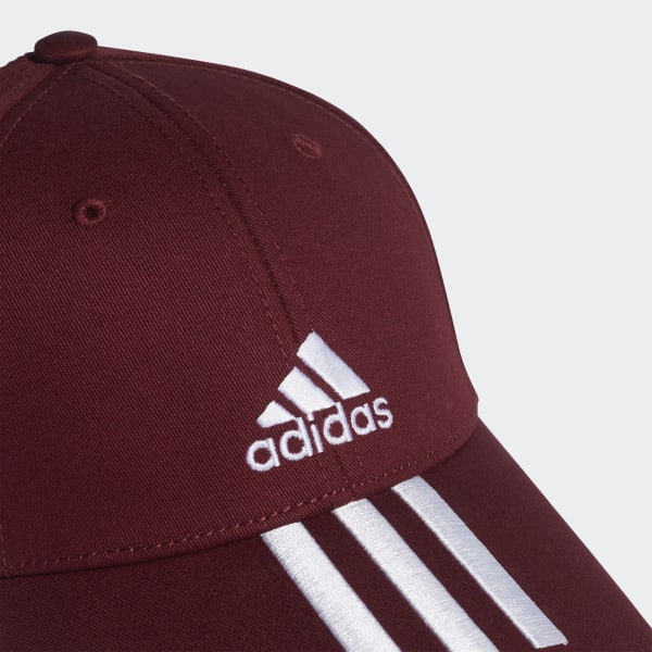 adidas BASEBALL 3-STRIPES TWILL CAP - Burgundy | adidas Singapore