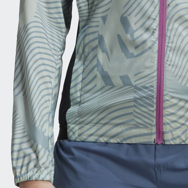 Zielony Terrex Trail Running Printed Wind Jacket