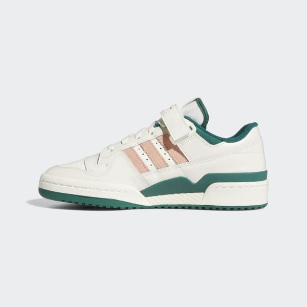 adidas Forum 84 Low Trainers Off White Peach Green - Unisex Sports
