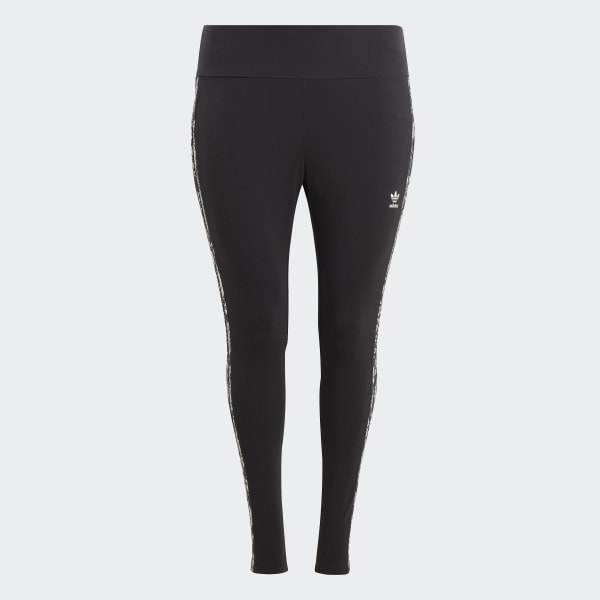 noir Legging 3 bandes imprimé (Grandes tailles)