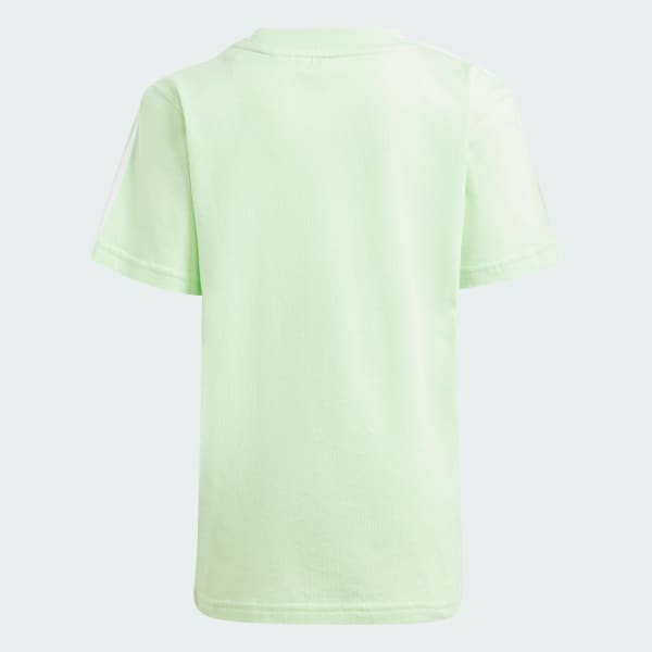 Verde Camiseta Essentials 3 Rayas Algodón