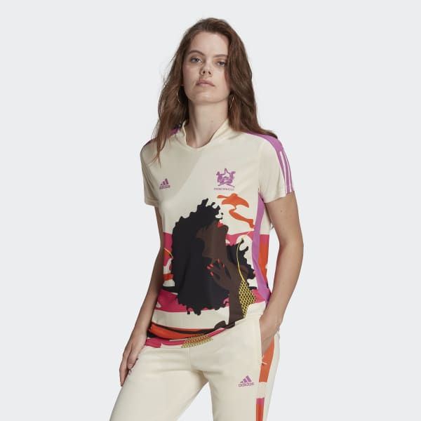 bézová Dres adidas Tiro x Thebe Magugu F5788