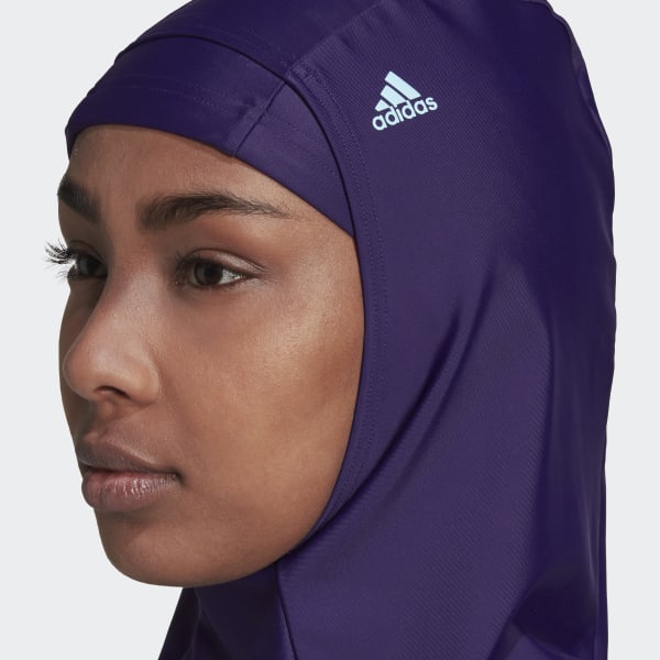 fialová Hidžáb 3-Stripes Swim