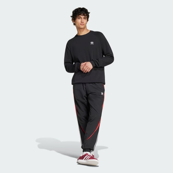 Negro Buzo Trifolio Essentials Cuello Redondo