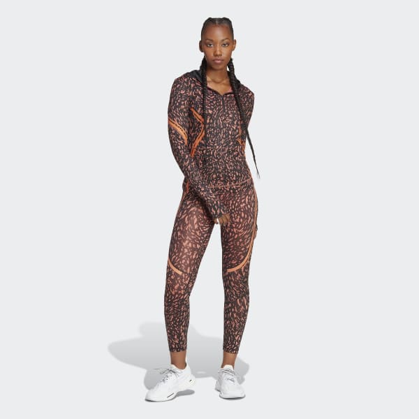 Schwarz adidas by Stella McCartney TruePace Printed Training Leggings