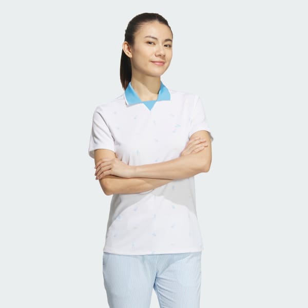 White AEROREADY Playgreen Monogram Short Sleeve Polo Shirt