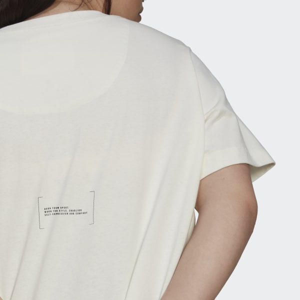 Hvid Plus Size T-shirt CV935