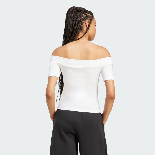 Branco Camiseta Manga Curta Adicolor Bandeau