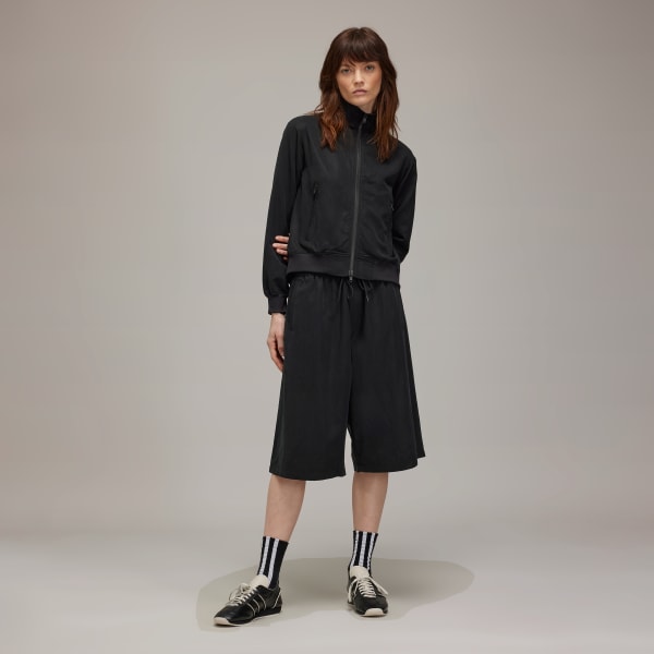 Black Y-3 Washed Twill Shorts