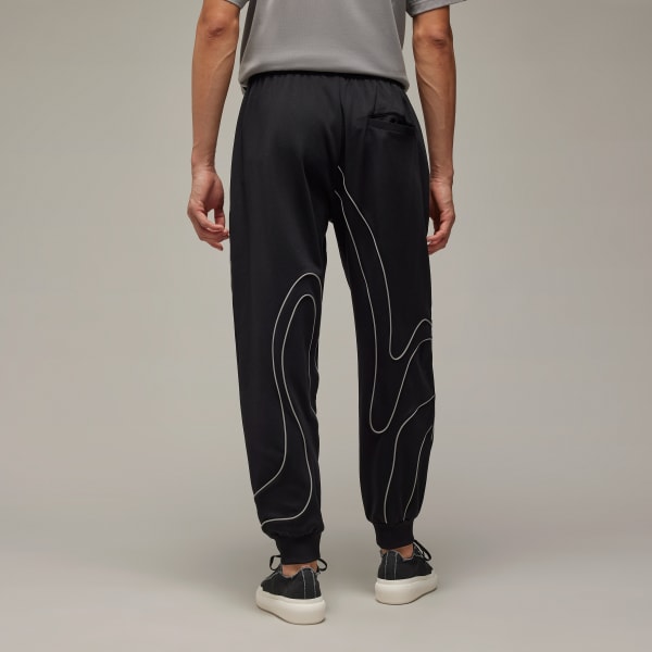 ORIGINAL adidas CURATED CW5063 JOGGERS TRACK PANTS. BLACK & WHITE, LARGE L,  NEW