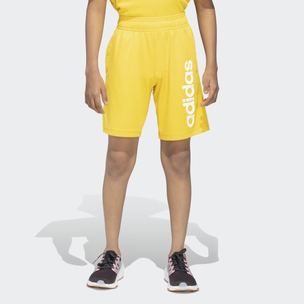 Gold LINEAR LOGO SHORTS   
