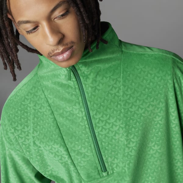 adidas Adicolor Heritage Now Funnel Velour Top - Green