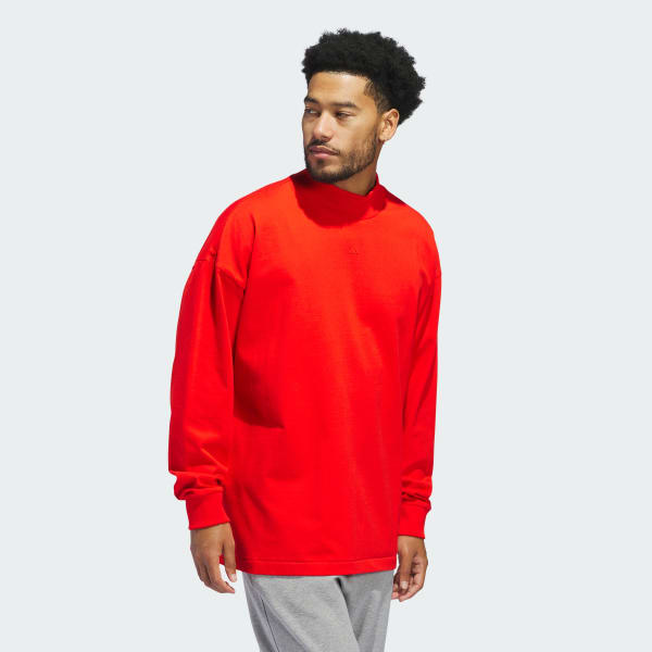Rojo Polera Basketball Manga Larga (Unisex)