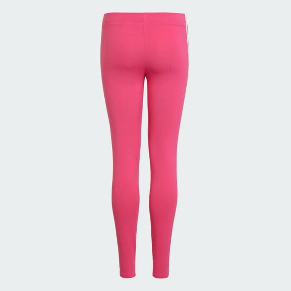 Legging Adidas Train Essentials 3-Stripes Feminina - Rosa/Branco