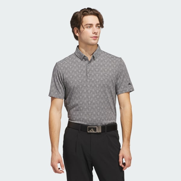 Gris Polo Go-To Printed Stripe