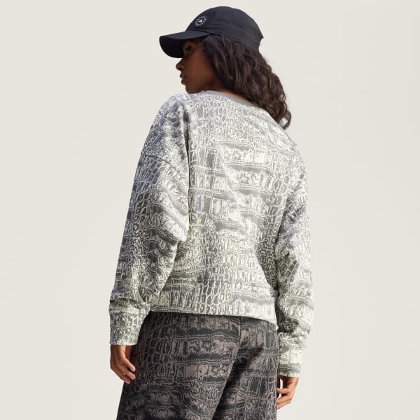 Bej adidas by Stella McCartney Desenli Bol Sweatshirt