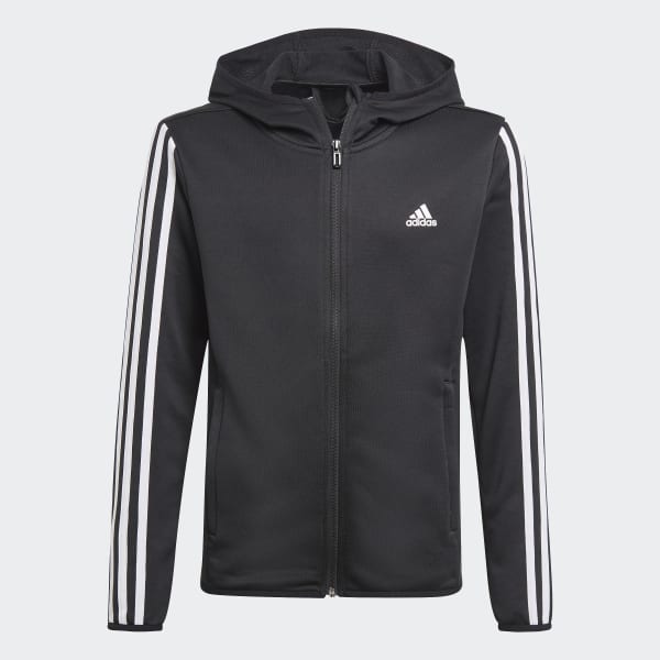 Negro Polera con Capucha Designed 2 Move 3 Tiras