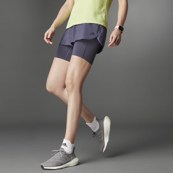adidas Run Icons Two-In-One Shorts Blue
