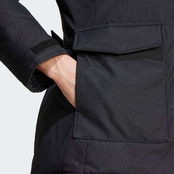 adidas Parka Paveric Fur - Czerń | adidas Poland