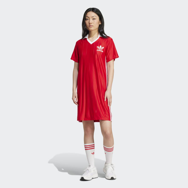 ワンピース *Adidas*adidas*Adidas* 3S Pinstripe Dress Red IX5508 Adicolor_3-