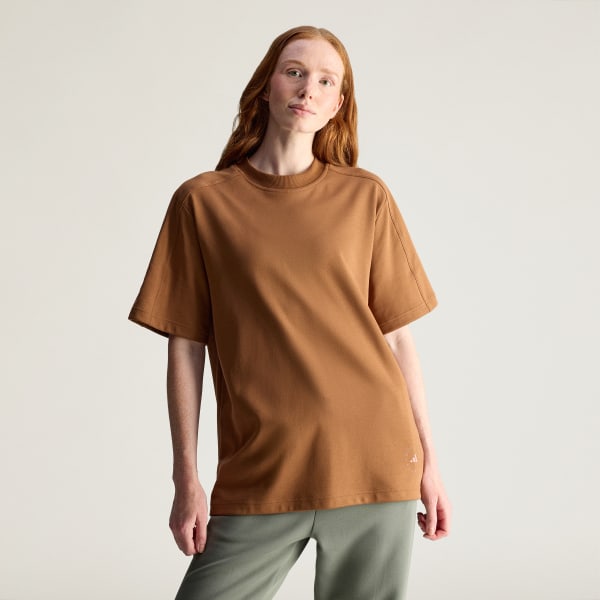 Kahverengi adidas by Stella McCartney Logo Tişört